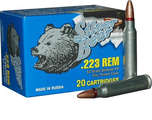 Silver Bear Ammo .223 REM, 62gr, HP - 20 Rounds [MPN: 223RHPN
