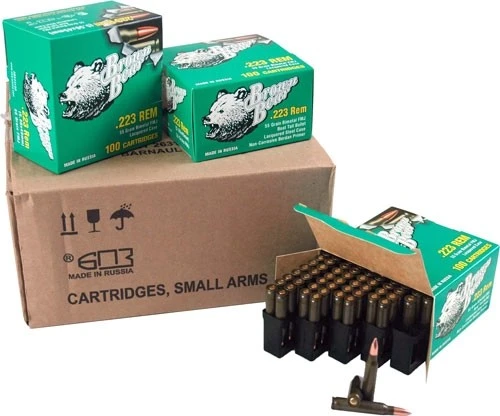 Brown Bear .223 REM, 55gr, FMJ - 800 Rounds [MPN: AB223100]