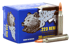 Silver Bear Ammo .223 REM, 55gr, FMJ - 20 Rounds [MPN: AS223FMJ]