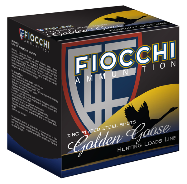 Fiocchi Golden Goose 12 GA, 3-1/2in. 1-5/8oz. #2 Shot - 25 Rounds [MPN: 1235GG2] (762344705743)