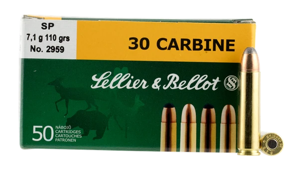 Sellier & Bellot .30 CARBINE 110gr SP  50 Rounds [MPN: SB30B]