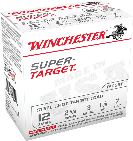 Winchester Super Target 12 GA, 2-3/4in. 1-1/8oz. #7 Shot - 5 Rounds [MPN: TRGT12S7]