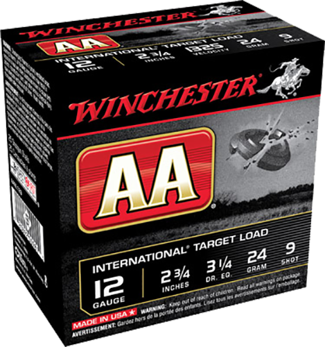 Winchester AA International 12 GA, 2-3/4in. 7/8oz. #9 Shot - 25 Rounds [MPN: AANL129]