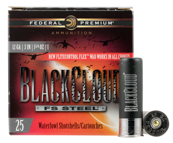 Federal Premium Black Cloud 12 GA, 3in. 1-1/4oz. #1 Shot - 25 Rounds [MPN: PWBX1421]