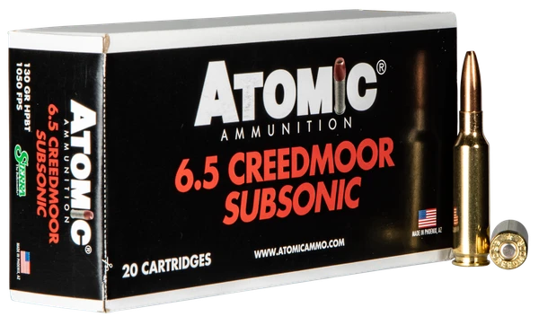 Atomic Ammunition 6.5 CREEDMOOR, 130gr, HPBT - 20 Rounds