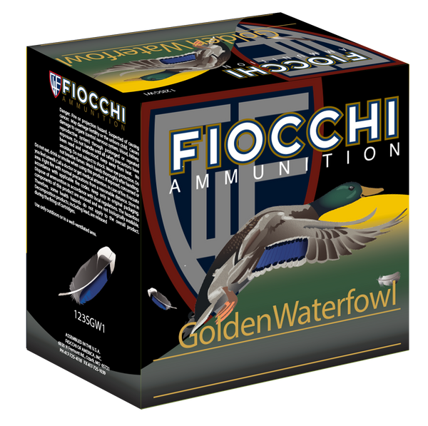 Fiocchi Golden Waterfowl 12 GA, 3in. 1-1/4oz. #1 Shot - 25 Rounds [MPN: 123SGW1]