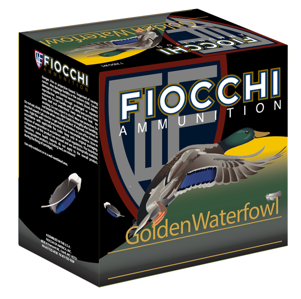 Fiocchi Golden Waterfowl 12 GA, 3in. 1-1/4oz. #2 Shot - 25 Rounds [MPN: 123SGW2]