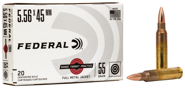 Federal Range and Target .223 REM, 55gr, FMJ - 20 Rounds [MPN: RTP556]