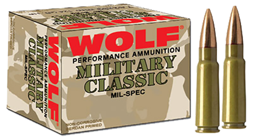 Wolf Military Classic .308 WIN/7.62 NATO, 168gr, FMJ - 500 Rounds [MPN: MC308FMJ168]