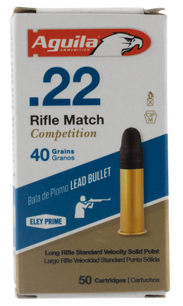 Aguila Competition Rifle Match .22 LR, 40gr, LSP - 50 Rounds [MPN: 1B220518]