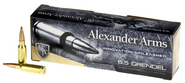 Alexander Arms 6.5 GRENDEL, 129gr, SST - 20 Rounds [MPN: AG129SSTBX]