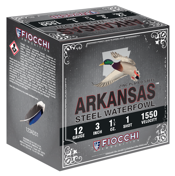 Fiocchi Arkansas Steel 20 GA, 3in. 7/8oz. #3 Shot - 25 Rounds [MPN: 203ST3]
