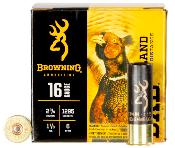 Browning BXD Upland 16 GA, 2-3/4in. 1-1/8oz. #6 Shot - 25 Rounds [MPN: B193511626]