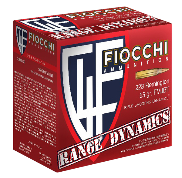 Fiocchi Range Dynamics .223 REM, 55gr, FMJBT - 100 Rounds [MPN: 223ARD10]