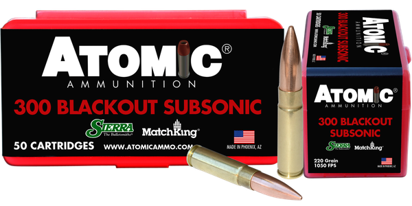 Atomic Ammunition .300 AAC BLACKOUT, 220gr, HPBT - 50 Rounds