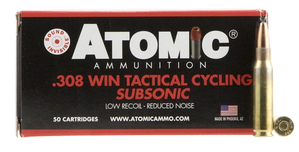 Atomic Ammunition .308 WIN/7.62 NATO, 260gr, SPRN - 50 Rounds