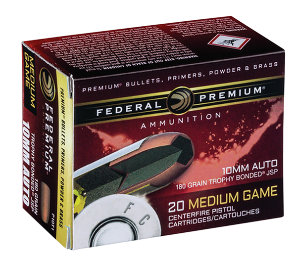 Federal Premium 10MM ACP, 180gr, JSP - 20 Rounds [MPN: P10T1]