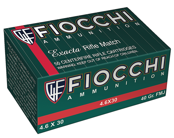 Fiocchi Exacta 4.6X30MM H&K, 40gr, FMJ - 50 Rounds [MPN: 46EXA]