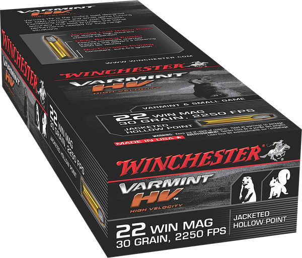 Winchester Supereme 22 .22 WMR, 30gr, JHP - 50 Rounds [MPN: S22M2]