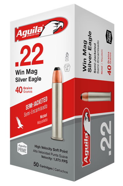 Aguila Silver Eagle High Velocity .22 WMR, 40gr, SJSP - 50 Rounds [MPN: 1B222400]