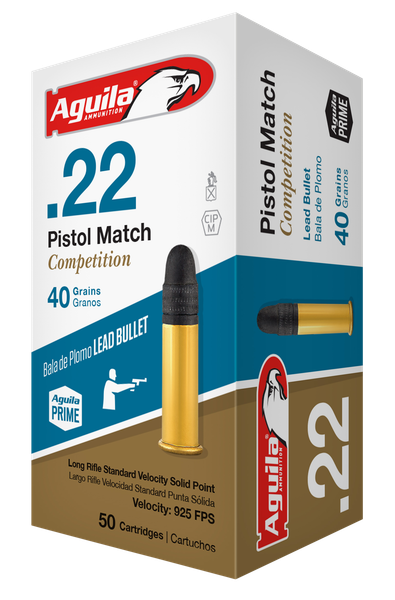 Aguila Match .22 LR, 40gr, LRN - 50 Rounds [MPN: 1B220516]