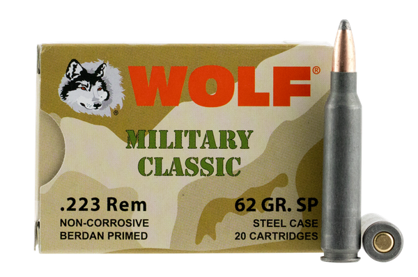 Wolf Military Classic .223 REM, 62gr, SO - 500 Rounds [MPN: MC22362SP]