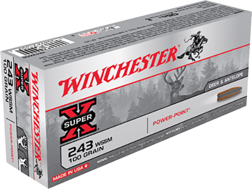 Winchester Super-X .243 WSSM, 100gr, PP - 20 Rounds [MPN: X243WSS]