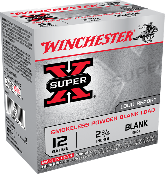 Winchester Super-X 12 GA, 2-3/4in. Blank Shot - 25 Rounds [MPN: XP12]