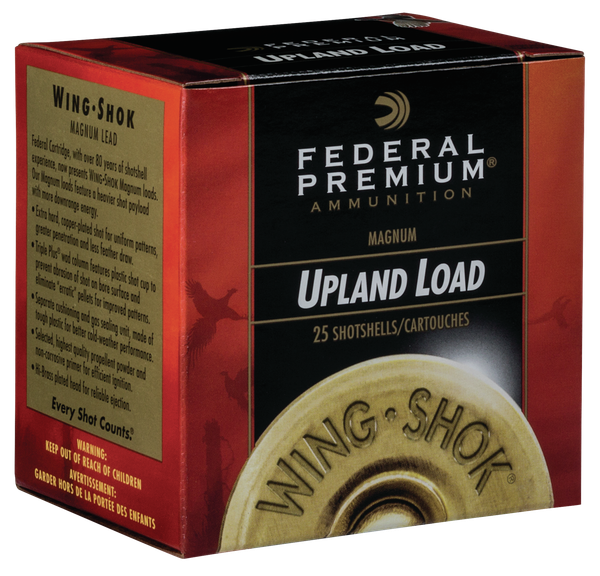 Federal Premium Wing-Shok 12 GA, 2-3/4in. 1-1/4oz. #4 Shot - 25 Rounds [MPN: PF1544]