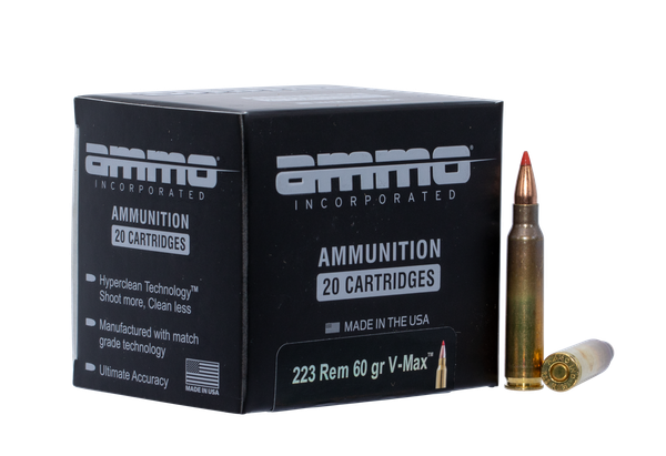 Ammo Inc .223 REM, 60gr, V-max - 20 Rounds [MPN: 223060VMXA20]