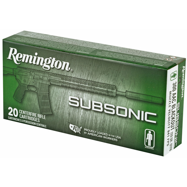 Remington Subsonic .300 AAC BLACKOUT, 220gr, OTM - 20 Rounds [MPN: 28430]