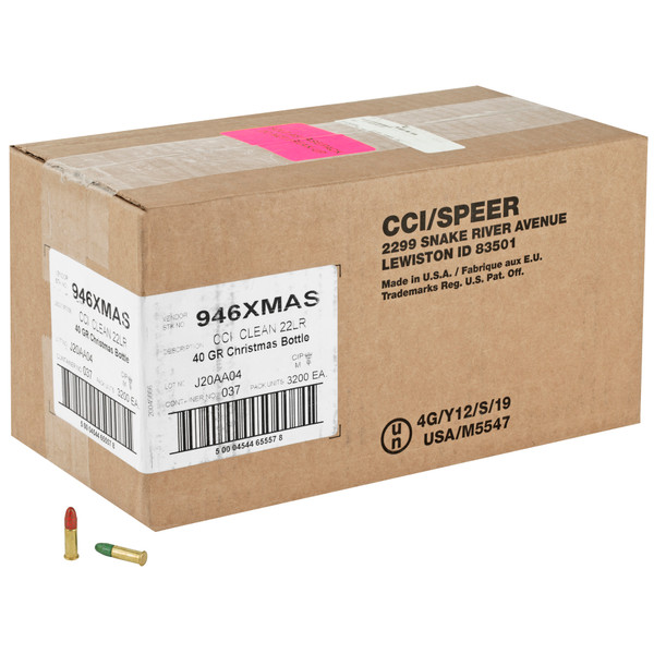 CCI Clean-22 .22 LR, 40gr, LRN - 400 Rounds [MPN: 946XMAS]