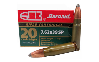 Barnaul 7.62X39MM, 125gr, SP - 20 Rounds [MPN: BRN762X39SP125]