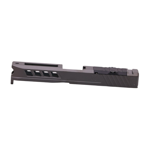 True Precision Glock 19 Slide - W/rms Cut & Plate Stealth Grey