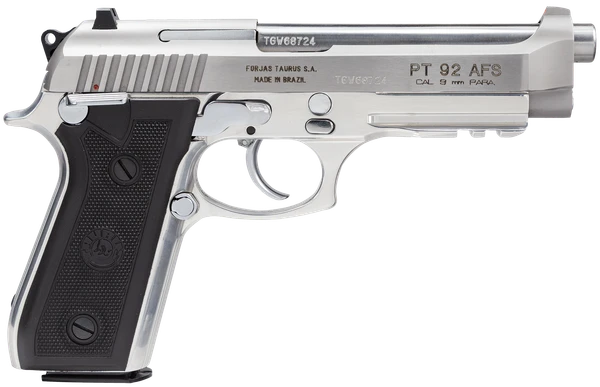 Taurus 92 9mm 5" 17Rd Stainless Checkered Rubber