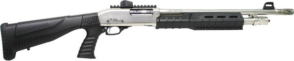 Iver Johnson Pump 12ga. 3" - 18" S.nickel Qd Pg Buttstock