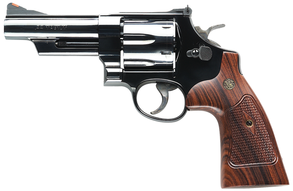 Smith & Wesson 150254 29 Classic 44 Rem Mag 6rd 4" Blued Carbon Steel Squared Butt Checkered Walnut Grip