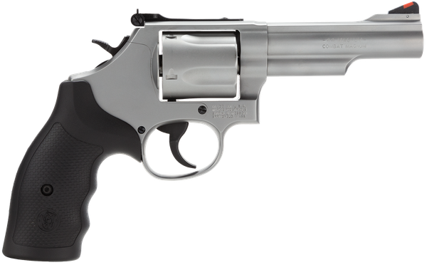 Smith & Wesson 162069 69 44 Rem Mag 5rd 4.25" Matte Stainless Steel Black Polymer Grip