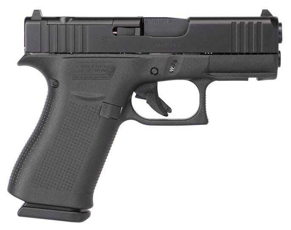 Glock G43X MOS, 9mm Luger, 3.41" barrel, 10+1 Black nDLC Steel with Front Serrations [MPN: UX4350201FRMOS]