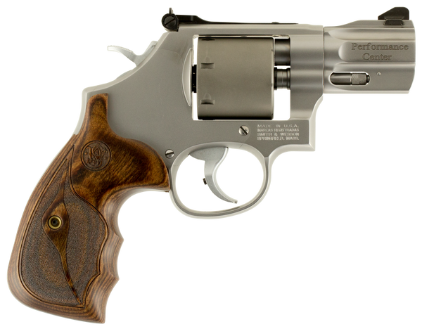 Smith & Wesson Performance Center 986 9mm Luger 2.50" 7rd Stainless Steel Custom Wood Grip 10227