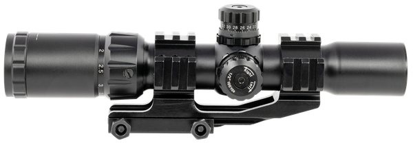 AIM Sports 1.5-4x30 Rifle Scope Illuminated Mil Dot Reticle 1/2 MOA 30mm Tube Matte Black Finish