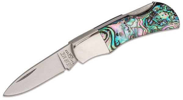 Bear & Son Abalone Executive - 2.5" Lockback Ss/abalone Hndl