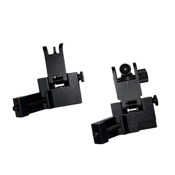 Je Flip Up Front/rear Sight - 45 Degree Offset Aluminum Black
