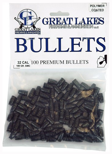 Great Lakes Bullets .32 Cal. - .313 100gr Lead-swc Poly 100ct