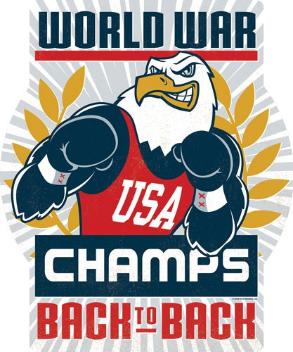 Open Road Brands Die Cut Emb - Tin Sign World War Champs B2b