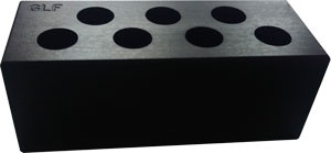 Glfa Cartridge Gauge .40sw - 7-holes Anodized Black