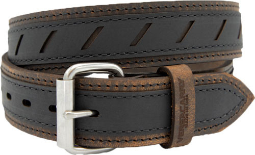 Vc Double Ply Underground Belt - 38"x1.5" Distress Brn/black