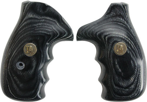 Pachmayr Laminated Wood Grips - S&w K&l-frame Rnd.butt Blk/gry