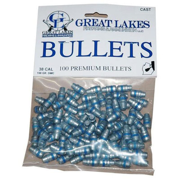 Great Lakes .40S&W 10mm Caliber .401" Diameter Bullets 155 Grain LRN 100 Count