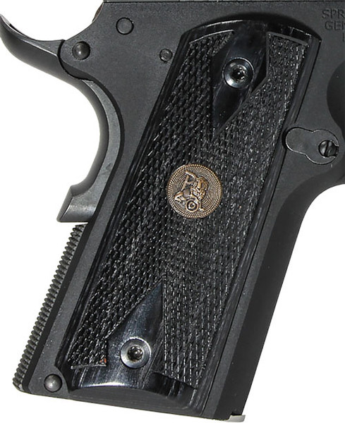 Pachmayr Laminated Wood Grips - 1911 Officer Charcoal Checker